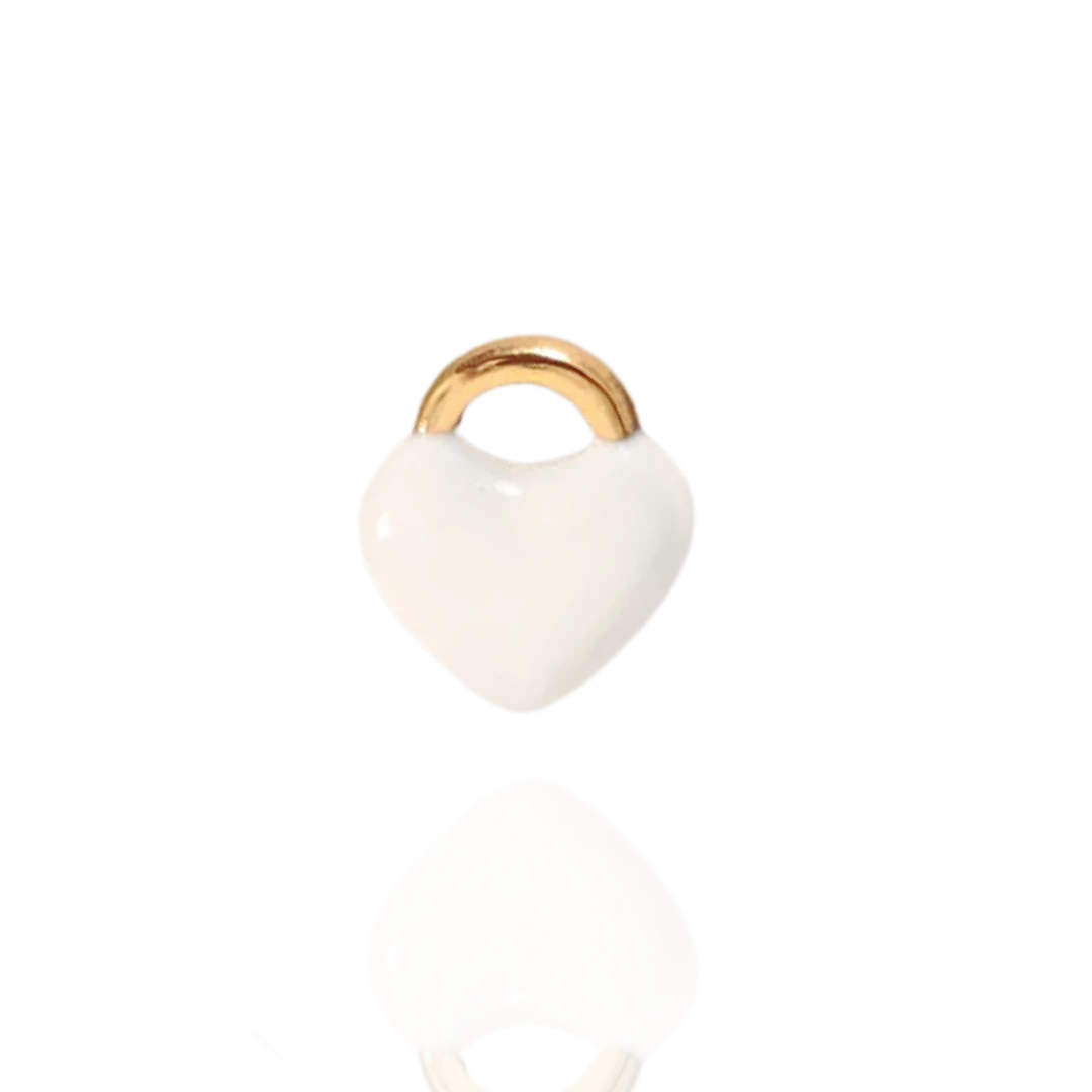 Breloque Coeur Blanc Écrin Divin