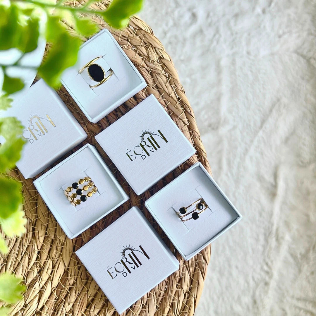 Coffret Élégant Noir Écrin Divin