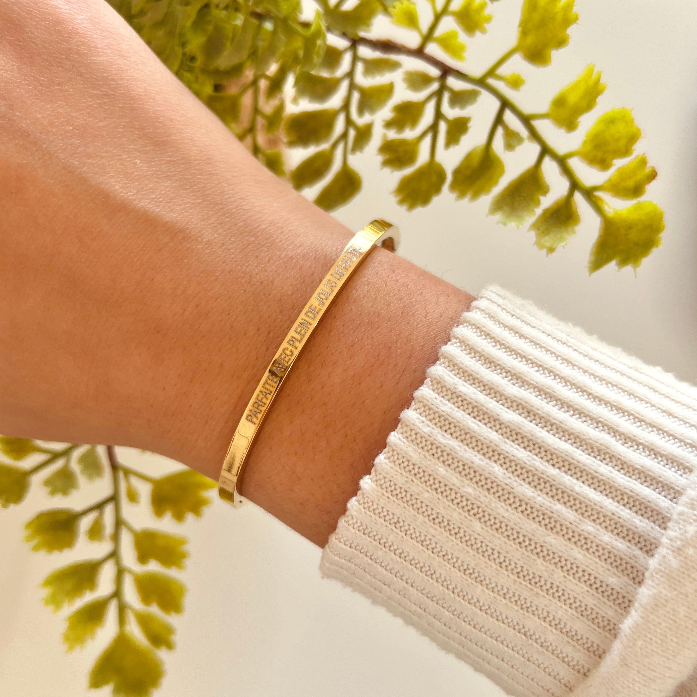 Bracelet "Parfaite avec plein de jolie défauts" Écrin Divin